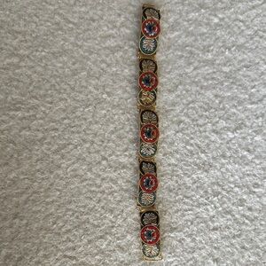 Vintage 
Bracelet with Red and Gold Accents